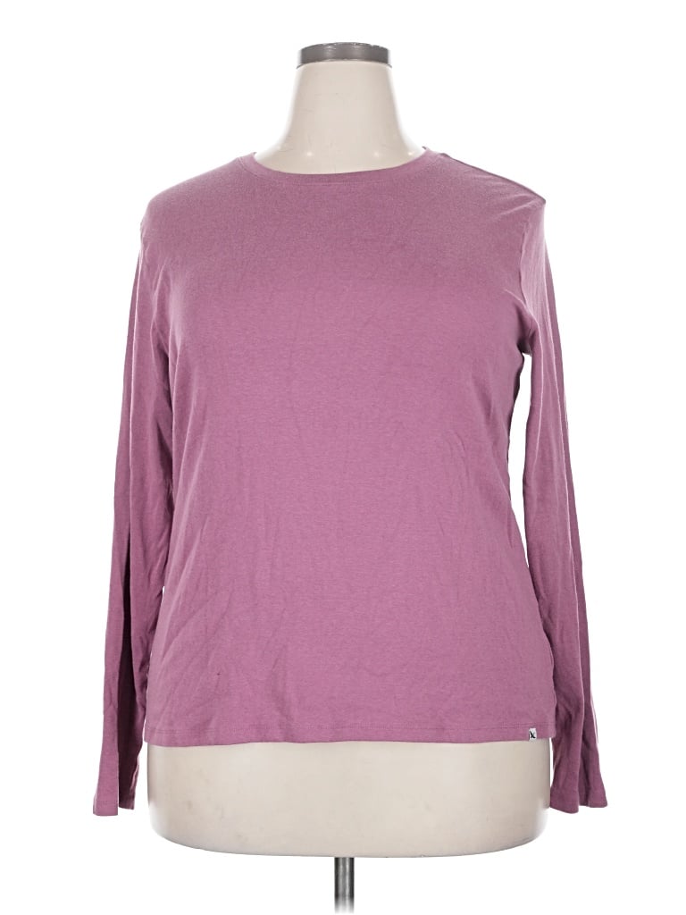 Pre-owned Eddie Bauer Long Sleeve T-shirt In Purple