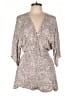 Dress Forum 100% Rayon Paisley Gray Romper Size M - photo 1
