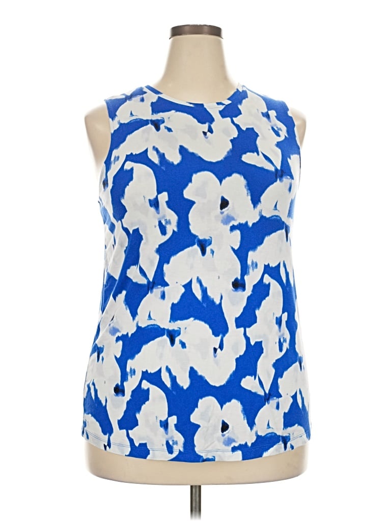 Pre-owned Nine West Sleeveless T-shirt In Blue