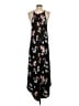 Aqua Floral Black Casual Dress Size XS - photo 2