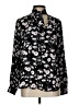 Bar III 100% Polyester Hearts Black Long Sleeve Blouse Size L - photo 1