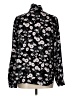 Bar III 100% Polyester Hearts Black Long Sleeve Blouse Size L - photo 2