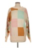 Unbranded 100% Acrylic Color Block Tan Pullover Sweater Size S - photo 1