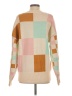 Unbranded 100% Acrylic Color Block Tan Pullover Sweater Size S - photo 2