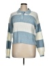 It's Our Time Color Block Blue Pullover Sweater Size XL - photo 1