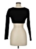 Stylest Black Long Sleeve Top Size M - photo 2