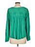 Main Strip 100% Rayon Green Long Sleeve Blouse Size L - photo 2