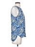Saint Tropez West 100% Polyester Blue Sleeveless Blouse Size S - photo 4