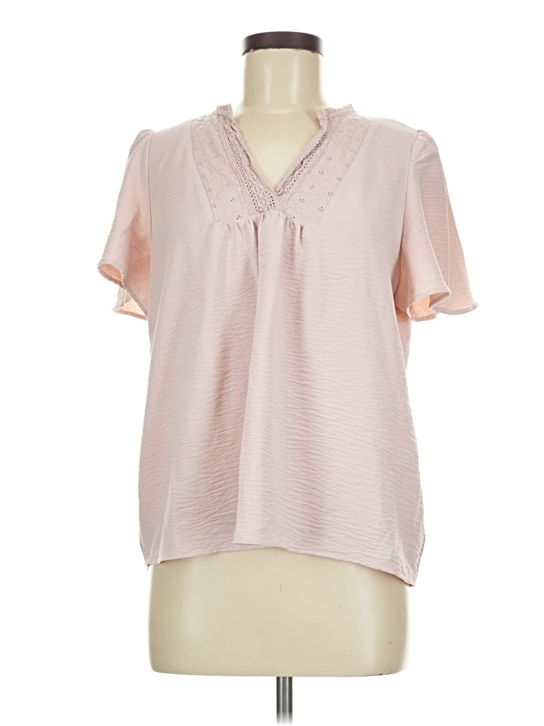 Pre-owned J By Joie Short Sleeve Blouse In Pink