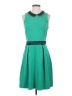 Elle Color Block Green Casual Dress Size XS - photo 1
