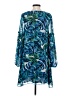 Chloe Oliver 100% Polyester Print Blue Casual Dress Size XS - photo 2
