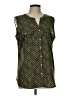Croft & Barrow 100% Polyester Green Sleeveless Blouse Size L - photo 1