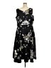 City Chic 100% Polyester Floral Black Casual Dress Size 22 Plus (XL) - photo 2