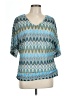 Cato Teal Short Sleeve Blouse Size L - photo 1