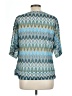 Cato Teal Short Sleeve Blouse Size L - photo 2