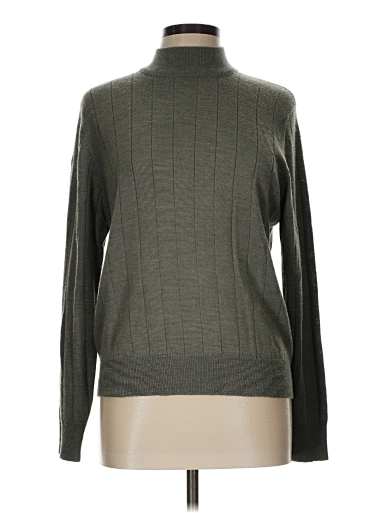 Pre-owned Harve Benard Turtleneck Sweater In Green
