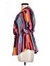 J for Justify 100% Polyester Color Block Orange Short Sleeve Blouse Size L - photo 5