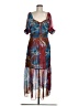 Walter Baker 100% Polyester Tie-dye Blue Cocktail Dress Size 8 - photo 1