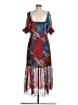 Walter Baker 100% Polyester Tie-dye Blue Cocktail Dress Size 8 - photo 2