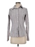 Unbranded 100% Polyester Houndstooth Gray Long Sleeve Blouse Size S (estimated) - photo 1