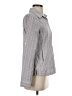 Unbranded 100% Polyester Houndstooth Gray Long Sleeve Blouse Size S (estimated) - photo 4