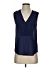 Theory 100% Silk Solid Blue Sleeveless Silk Top Size S - photo 1