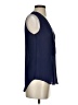 Theory 100% Silk Solid Blue Sleeveless Silk Top Size S - photo 4
