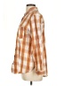 Universal Thread Checkered-gingham Orange Long Sleeve Button-Down Shirt Size L - photo 5