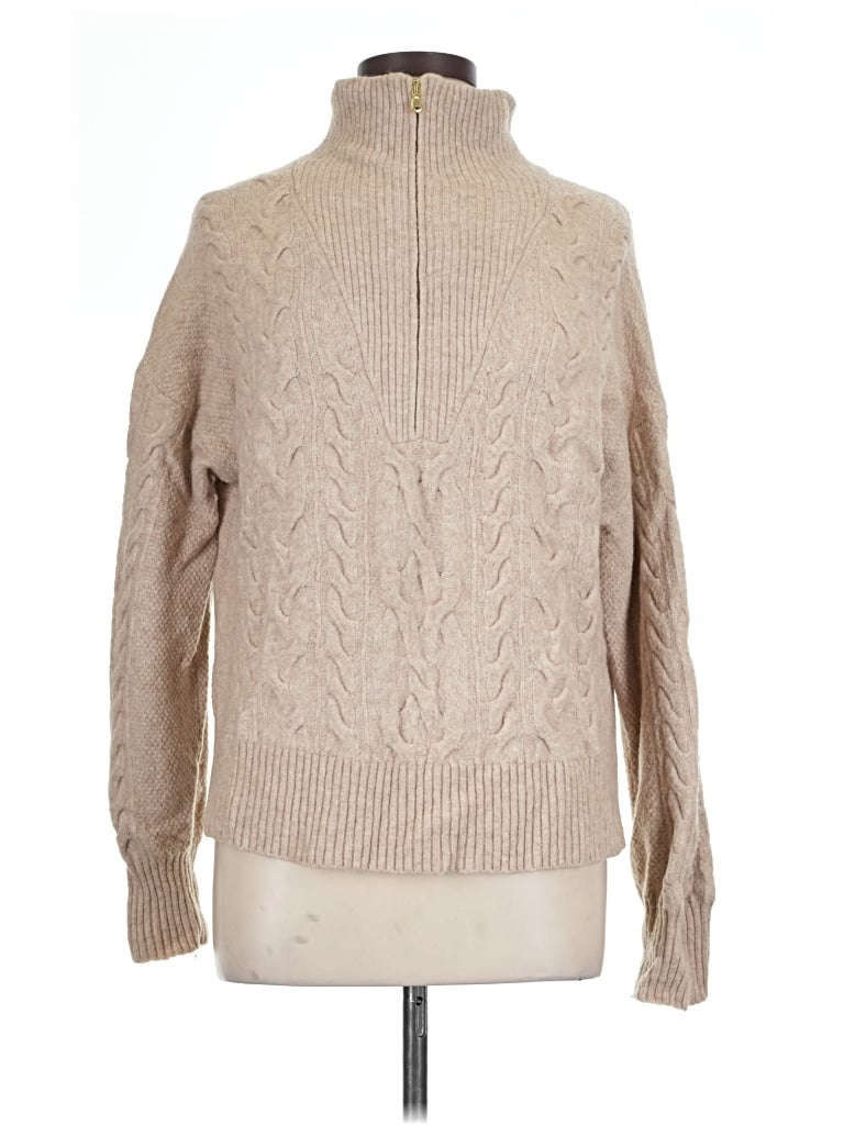 Pre-owned Jcrew Fleece Jacket In Tan