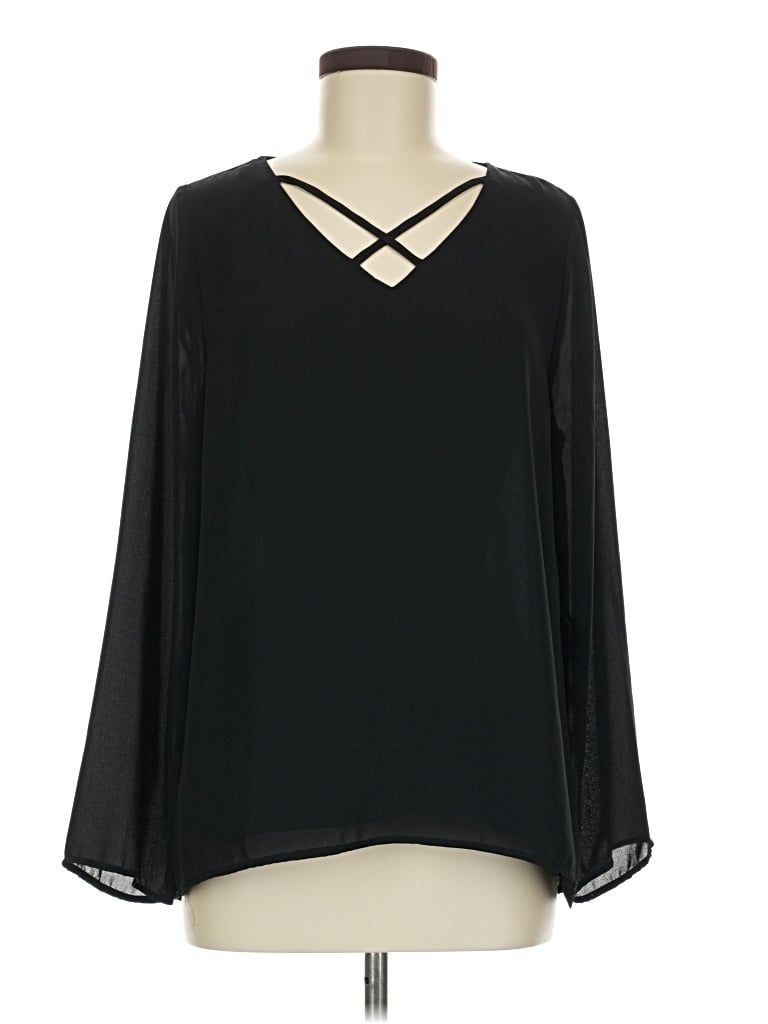Pre-owned Apt. 9 3/4 Sleeve T-shirt In Black