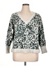 Ann Taylor LOFT Animal Print Silver Pullover Sweater Size XL - photo 1