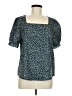 Shein Teal Short Sleeve Blouse Size 8 - photo 1