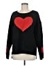 Miracle Hearts Black Pullover Sweater Size M - photo 1