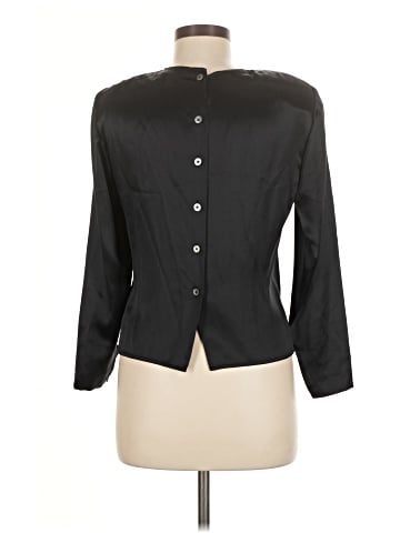 Linda Allard Ellen Tracy Long Sleeve Silk Top (view 2)