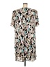 Connected Apparel 100% Polyester Print Tan Casual Dress Size 24 - photo 2