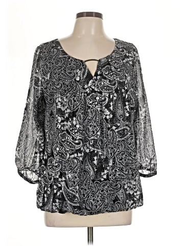 Roz & Ali 3/4 Sleeve Blouse (view 1)