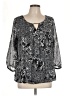 Roz & Ali Black 3/4 Sleeve Blouse Size L - photo 1