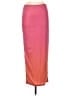 Shein Color Block Orange Pink Casual Skirt Size 6 - photo 1