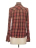 Maurices 100% Rayon Plaid Brown Long Sleeve Button-Down Shirt Size S - photo 2