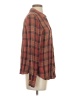 Maurices 100% Rayon Plaid Brown Long Sleeve Button-Down Shirt Size S - photo 4