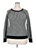 Joe Fresh Houndstooth Black Pullover Sweater Size 18 - photo 1