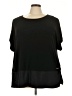 M Magaschoni Black Short Sleeve Top Size 3X - photo 1