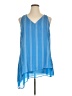 Zac & Rachel 100% Polyester Blue Sleeveless Blouse Size XL - photo 1