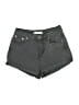 Adika 100% Cotton Chevron-herringbone Gray Denim Shorts Size S - photo 1