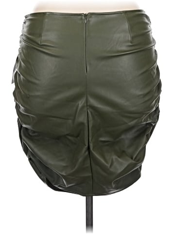 FASHION TO FIGURE Faux Leather Skirt (view 2)