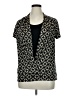 Perseption Concept Black Short Sleeve Blouse Size XL - photo 1
