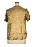 Shein Curve 100% Polyester Metallic Gold Short Sleeve Blouse Size 0X - photo 2