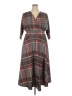 Assorted Brands Plaid Gray Casual Dress Size 2X - photo 1