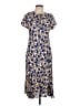 J.Crew Print Blue Casual Dress Size 12 (petite) - photo 1