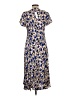 J.Crew Print Blue Casual Dress Size 12 (petite) - photo 2
